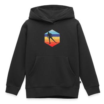 Ski de fond Ski de fond classique Ski de fond classique - Sweat Premium à capuche enfant bio - noir - Devant - AI Model Kid Male (0cm)