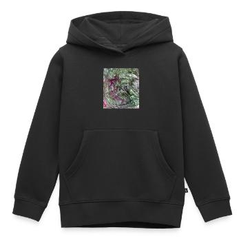 Farbverlauf grün rot - Kinder Premium Organic Hoodie - Schwarz - Vorne - AI Model Kid Male (0cm)