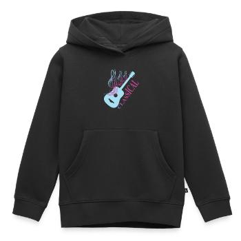 Musique de guitare classique - Sweat Premium à capuche enfant bio - noir - Devant - AI Model Kid Male (0cm)