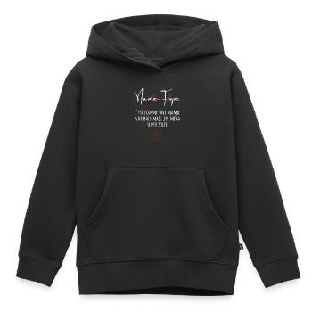 Mamie-fique mamie magnifique - Sweat Premium à capuche enfant bio - noir - Devant - AI Model Kid Male (0cm)