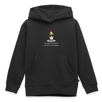 Du siehst so aus wie ich mich fühle - Kinder Premium Organic Hoodie - Schwarz - Vorne - AI Model Kid Male (0cm)