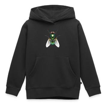 Fly - Kids Premium Organic Hoodie - black - Front - AI Model Kid Male (0cm)