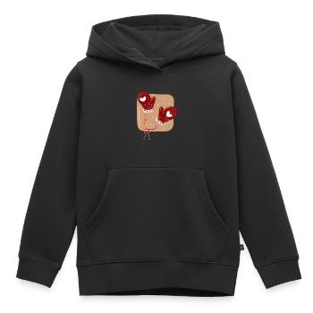 Handschuhe im Winter - Kinder Premium Organic Hoodie - Schwarz - Vorne - AI Model Kid Male (0cm)