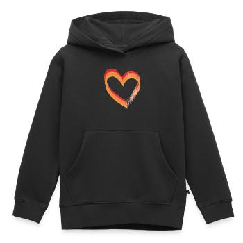 Herz der Farbe - Kinder Premium Organic Hoodie - Schwarz - Vorne - AI Model Kid Male (0cm)