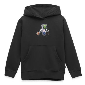 Retrogaming Drôle Jeux Vidéo Portable Humour Gamer - Sweat Premium à capuche enfant bio - noir - Devant - AI Model Kid Male (0cm)