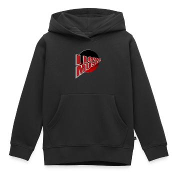 Ich liebe Musik - du auch? - Kinder Premium Organic Hoodie - Schwarz - Vorne - AI Model Kid Male (0cm)