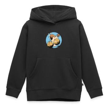 Boules boules boules pour boule pétanque boule - Sweat Premium à capuche enfant bio - noir - Devant - AI Model Kid Male (0cm)
