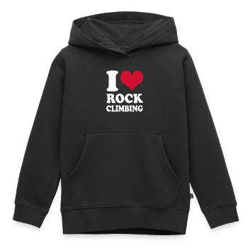 Climber I Love Rock Climbing Bouldering - Kids Premium Organic Hoodie - black - Front - AI Model Kid Male (0cm)