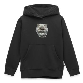 Perse - Sweat Premium à capuche enfant bio - noir - Devant - AI Model Kid Male (0cm)
