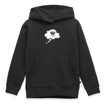 Grill Wolke Denkblase Grillen Grillparty Fan Fun - Kinder Premium Organic Hoodie - Schwarz - Vorne - AI Model Kid Male (0cm)