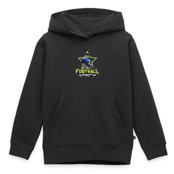 Superstar du football américain - Chemise d’anime - Sweat Premium à capuche enfant bio - noir - Devant - AI Model Kid Male (0cm)