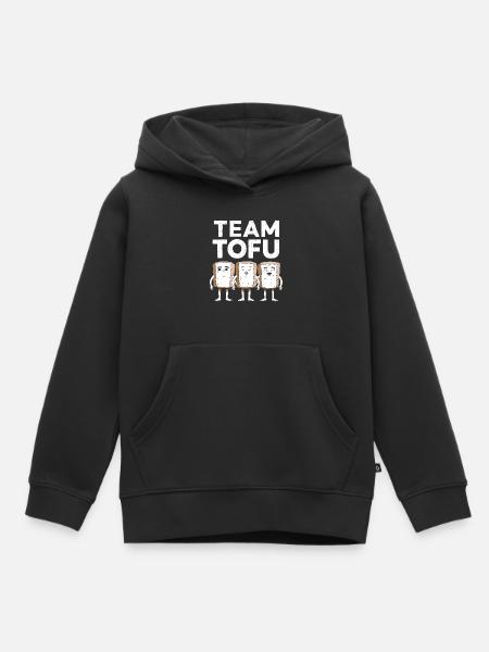 Tofu Lustiges - Kinder Premium Organic Hoodie - Schwarz
