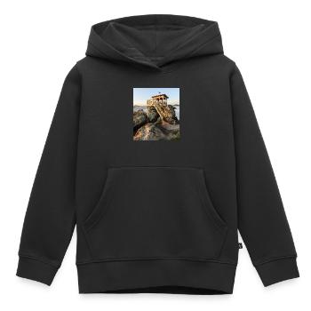 Hütte mit Aussicht - Kinder Premium Organic Hoodie - Schwarz - Vorne - AI Model Kid Male (0cm)