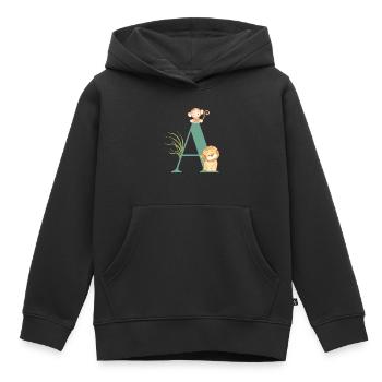Brief an Green Jungle Animals - Kinder Premium Organic Hoodie - Schwarz - Vorne - AI Model Kid Male (0cm)