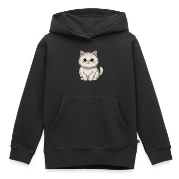 Persian cat - Kids Premium Organic Hoodie - black - Front - AI Model Kid Male (0cm)