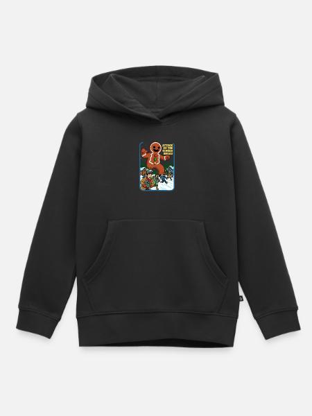 Angriff des Lebkuchens - Kinder Premium Organic Hoodie - Schwarz