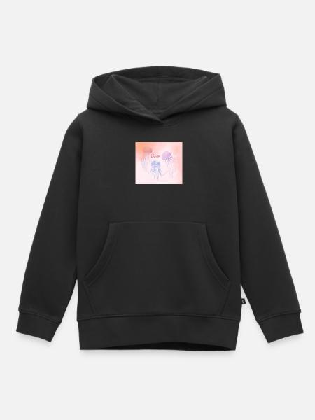 Pastelltraum Quallen - Kinder Premium Organic Hoodie - Schwarz
