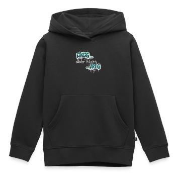 Einzig aber nicht ARTIG - Kinder Premium Organic Hoodie - Schwarz - Vorne - AI Model Kid Male (0cm)