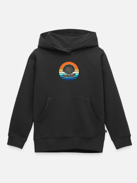 Muschelsammler Muschel - Kinder Premium Organic Hoodie - Schwarz