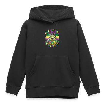 King Cake Mardi Gras Aligator - Kids Premium Organic Hoodie - black - Front - AI Model Kid Male (0cm)