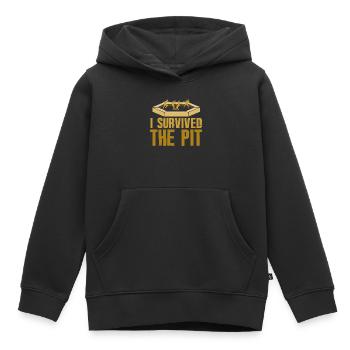 J’ai survécu à la fosse - Sweat Premium à capuche enfant bio - noir - Devant - AI Model Kid Male (0cm)