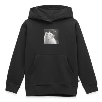 Motif samoyède pour amateurs de chiens Zwerkspitz - Sweat Premium à capuche enfant bio - noir - Devant - AI Model Kid Male (0cm)
