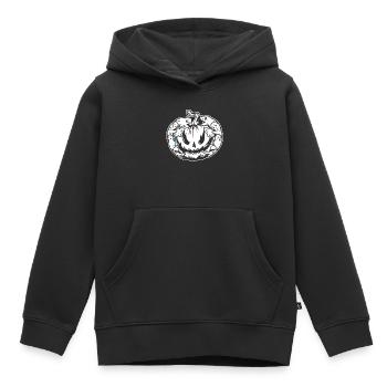 Drôle de citrouille d’Halloween avec de nombreux fantômes - Sweat Premium à capuche enfant bio - noir - Devant - AI Model Kid Male (0cm)
