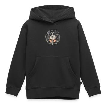Love Love Love Floral Saying Retro T-Shirt - Kids Premium Organic Hoodie - black - Front - AI Model Kid Male (0cm)