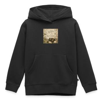 Wildblumen Fernglas Retro Wandbild Nostalgie Deko - Kinder Premium Organic Hoodie - Schwarz - Vorne - AI Model Kid Male (0cm)