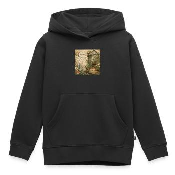 Grow Gently Vintage Poster Gewächshaus Deko Blumen - Kinder Premium Organic Hoodie - Schwarz - Vorne - AI Model Kid Male (0cm)