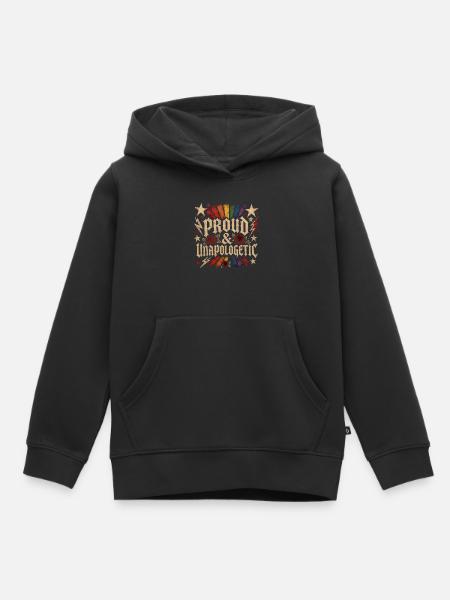 Pride Unangepasst Regenbogen Statement Pride LGBTQ - Kinder Premium Organic Hoodie - Schwarz