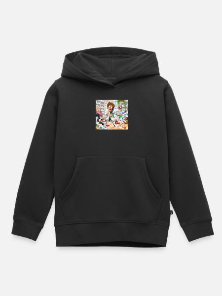 Apothekerchaos im Labor-Comic - Kinder Premium Organic Hoodie - Schwarz