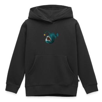 Pêcheur en eau profonde - Sweat Premium à capuche enfant bio - noir - Devant - AI Model Kid Male (0cm)