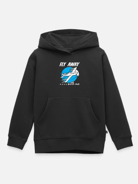 Fly Away With Me - Kinder Premium Organic Hoodie - Schwarz