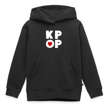 K-Pop Music Love - Kids Premium Organic Hoodie - black - Front - AI Model Kid Male (0cm)