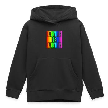 Love is love - Kinder Premium Organic Hoodie - Schwarz - Vorne - AI Model Kid Male (0cm)