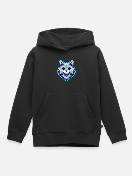 Süße Katze - Kinder Premium Organic Hoodie - Schwarz