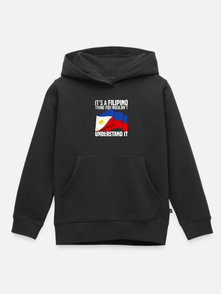 Philippinen - Kinder Premium Organic Hoodie - Schwarz
