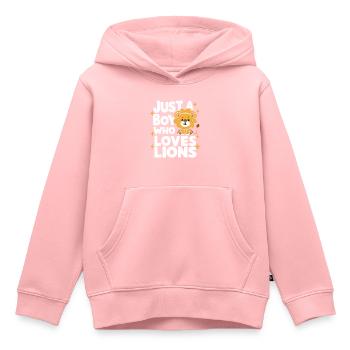 Lion Lion Animal Africa - Kids Premium Organic Hoodie - rose - Front - AI Model Kid Female (0cm)