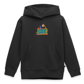 Es ist wieder in der Schule! - Kinder Premium Organic Hoodie - Schwarz - Vorne - AI Model Kid Male (0cm)