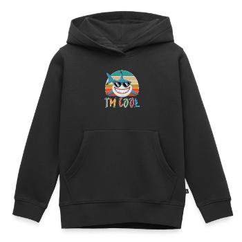 Baby Kinder Hai Fisch Tiere Lustig Sonnenbrille - Kinder Premium Organic Hoodie - Schwarz - Vorne - AI Model Kid Male (0cm)