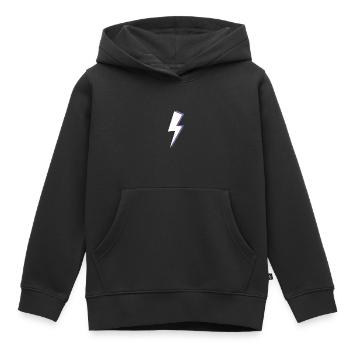 Cadeau de style rétro rétro Blitz - Sweat Premium à capuche enfant bio - noir - Devant - AI Model Kid Male (0cm)