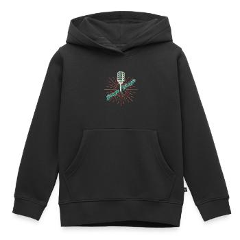 Boogie Woogie Vintage Mikrofon Geschenk - Kinder Premium Organic Hoodie - Schwarz - Vorne - AI Model Kid Male (0cm)