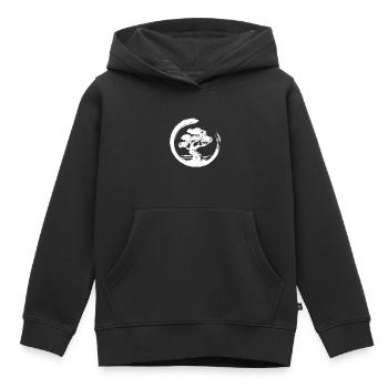 Bonsaï - Sweat Premium à capuche enfant bio - noir - Devant - AI Model Kid Male (0cm)