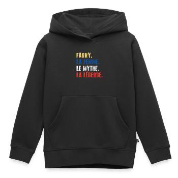 Fanny La Femme Le Mythe La Légende - Sweat Premium à capuche enfant bio - noir - Devant - AI Model Kid Male (0cm)