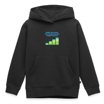 Kleiner Investor - Kinder Premium Organic Hoodie - Schwarz - Vorne - AI Model Kid Male (0cm)