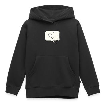 Ballon - Sweat Premium à capuche enfant bio - noir - Devant - AI Model Kid Male (0cm)