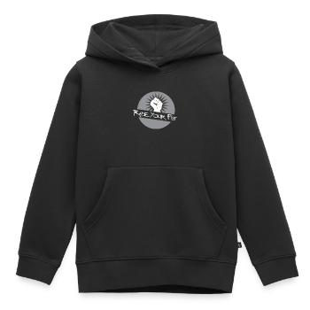 Heben Sie die Faust - Kinder Premium Organic Hoodie - Schwarz - Vorne - AI Model Kid Male (0cm)