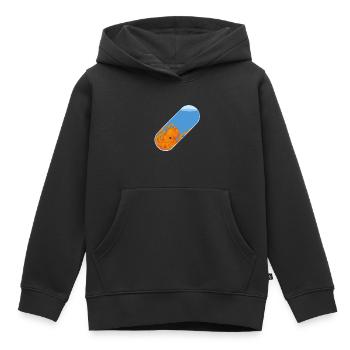 Pilule de pieuvre - Sweat Premium à capuche enfant bio - noir - Devant - AI Model Kid Male (0cm)