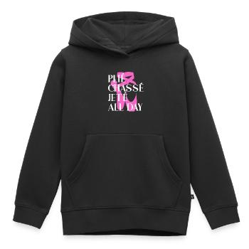 Plié Chassé Jeté TOUTE LA JOURNÉE - Ballet - Sweat Premium à capuche enfant bio - noir - Devant - AI Model Kid Male (0cm)